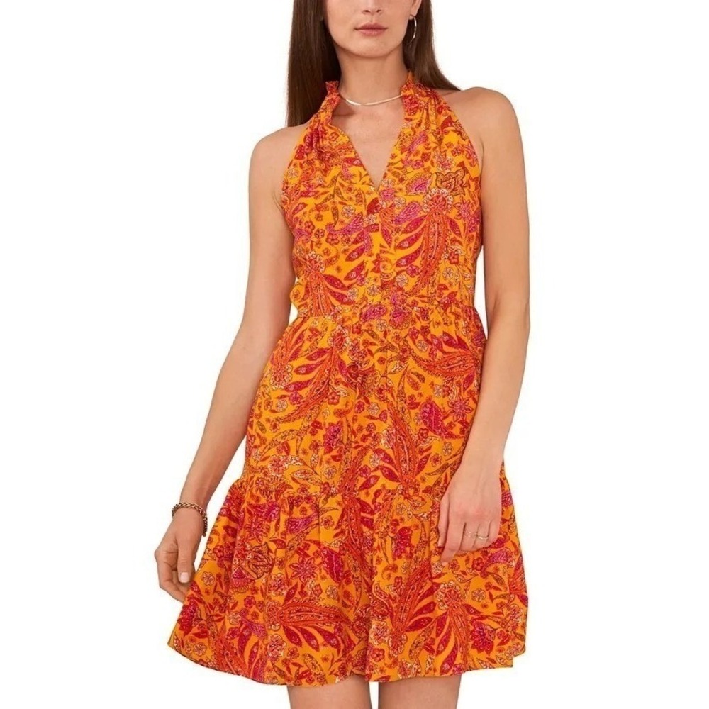 Women's 1.STATE Paisley Tiered Cover Up Dress Size L New With Tags